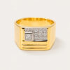 20K Yellow Gold Diamond Men’s Ring 2 Tone