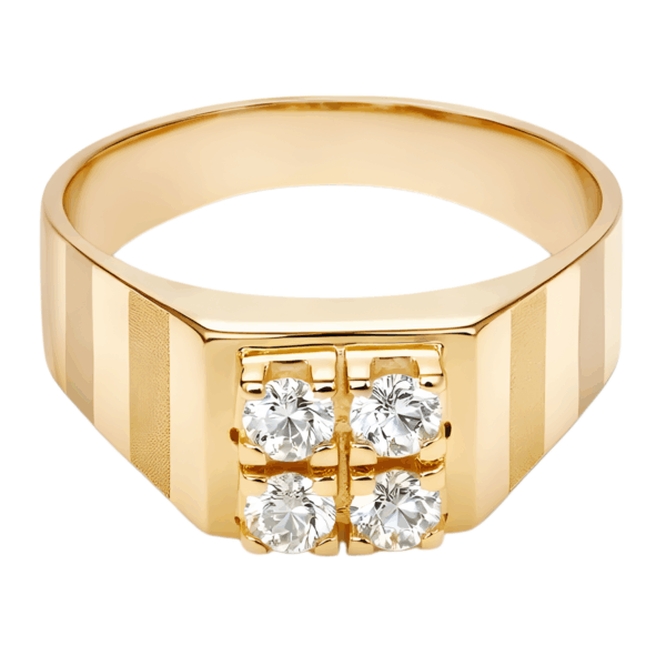18K Yellow Gold Diamond Ring
