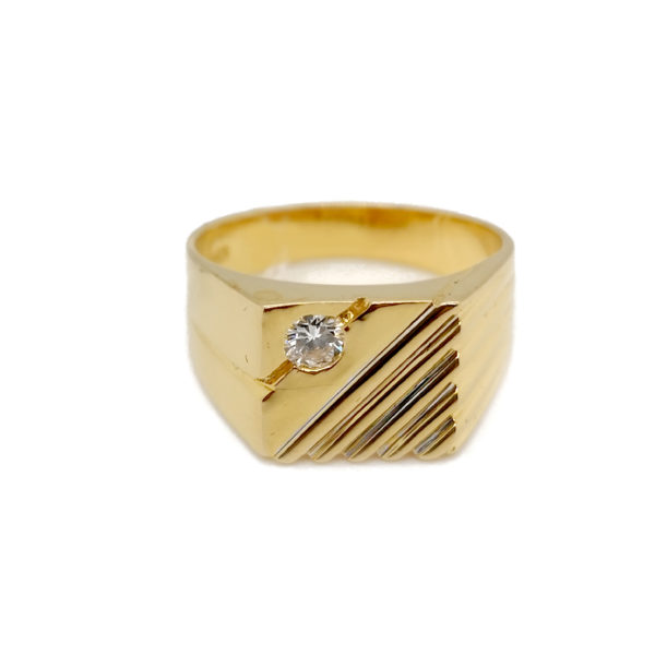 20K Yellow Gold Diamond Ring