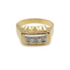 18K Yellow White Gold Diamond Ring