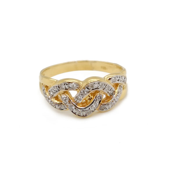 18K Yellow Gold Diamond Ring