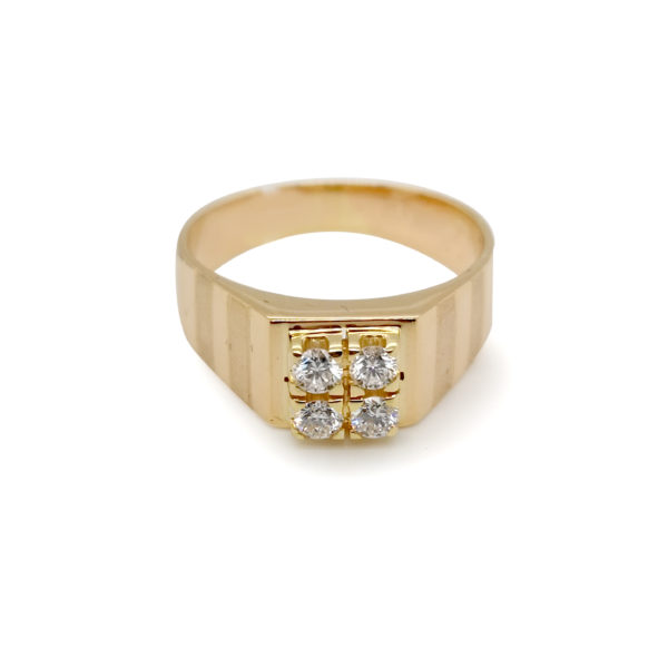 18K Yellow Gold Diamond Ring