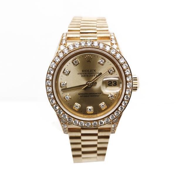 Rolex Datejust Diamond 18K Yellow Gold 69238 Watch