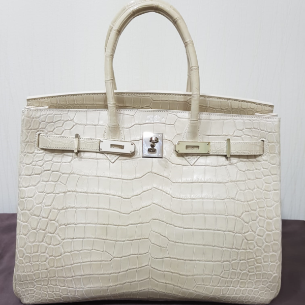 HERMES BIRKIN 35 POROSUS CROCODILE (OFF WHITE)