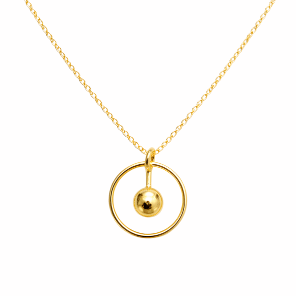 Dangle Ring 24K (999) Gold Necklace