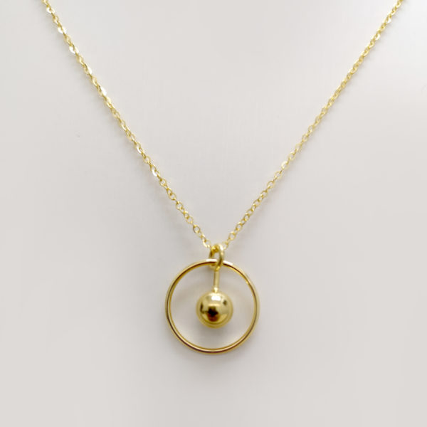 Dangle Ring 24K Gold Necklace