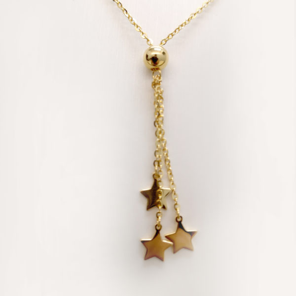 Y-necklace Star Pendant 24K Gold