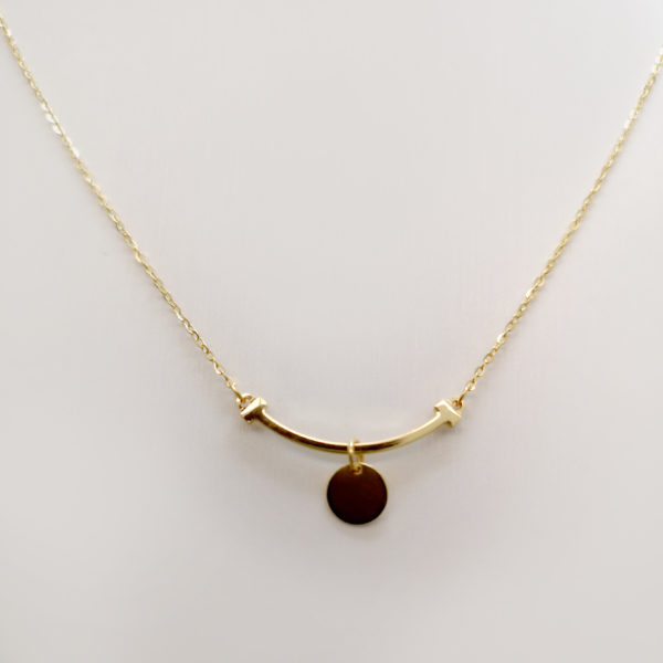 Smile Gold Coin 24K Gold Necklace