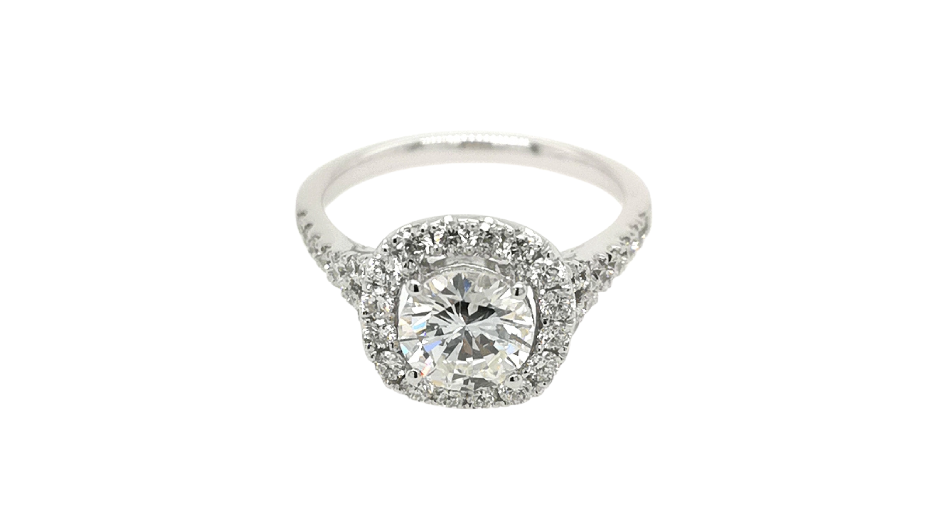 Circular Pave Diamond Ring