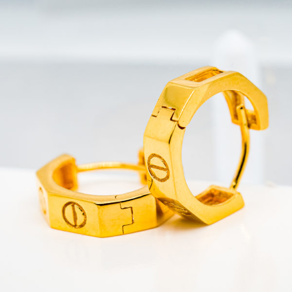 22K Gold Clip Earring