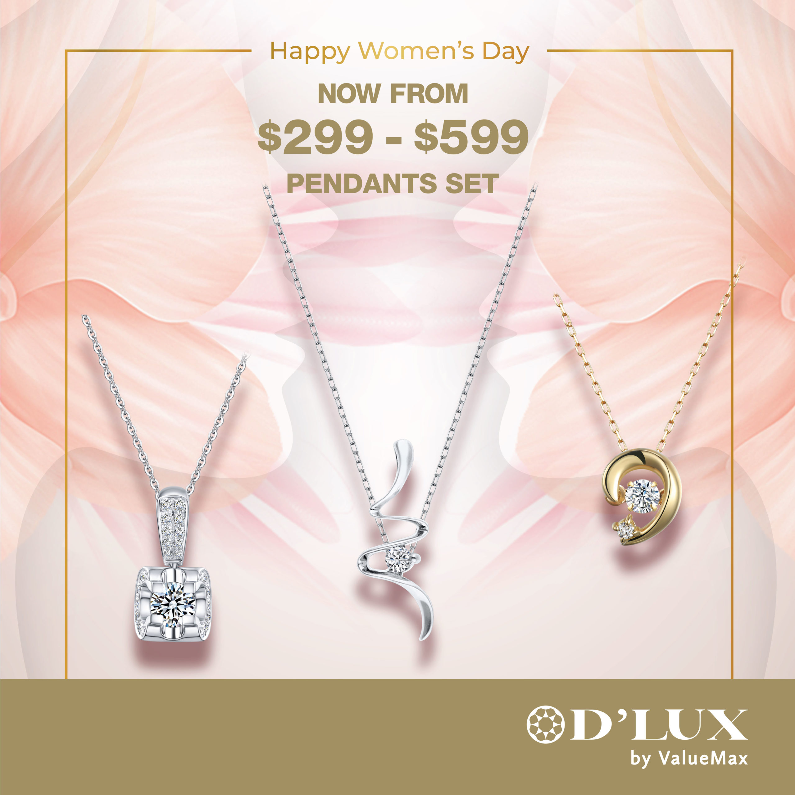Diamond Pendant Set - ValueMax Jewellery