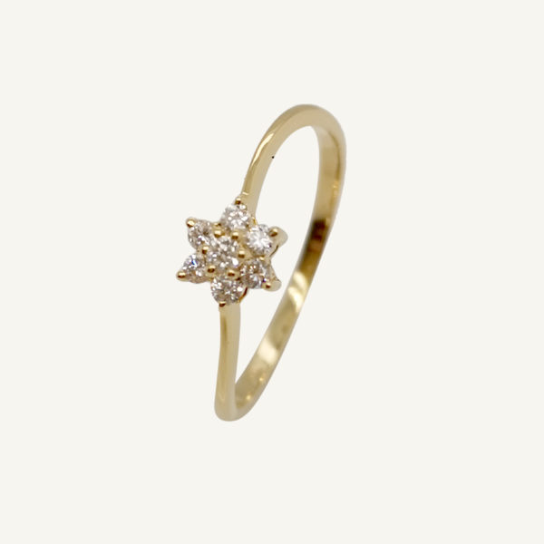 18K Yellow Gold Diamond Ring