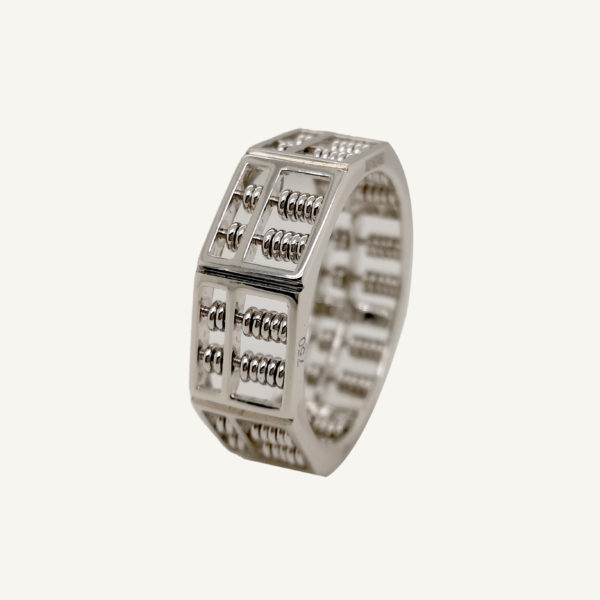 18K White Gold 'Abacus' Ring