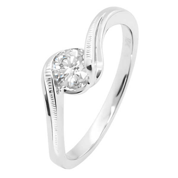 10K White Gold Diamond Ring