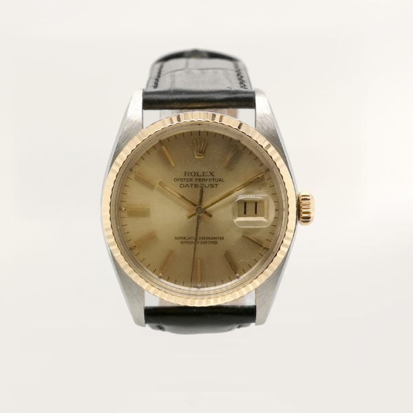 Rolex Datejust 16013 White/Lether Strap