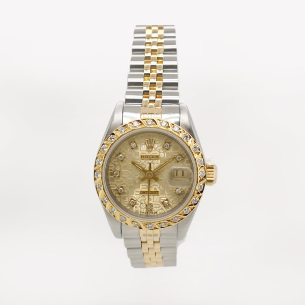 Rolex Datejust Diamond Ladies 69173 White/Diamond Bezel