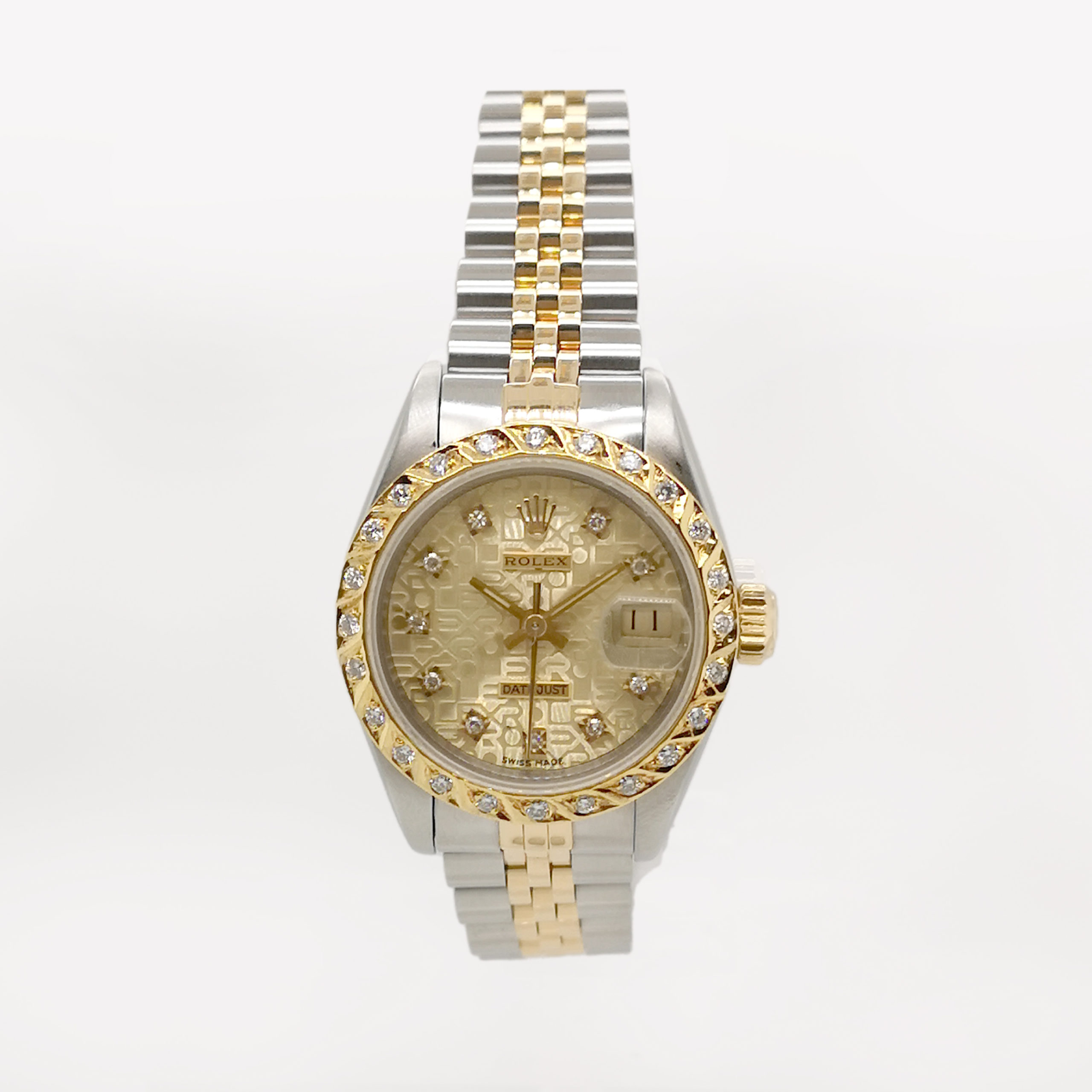 Rolex Datejust Diamond Ladies 69173 White/Diamond Bezel