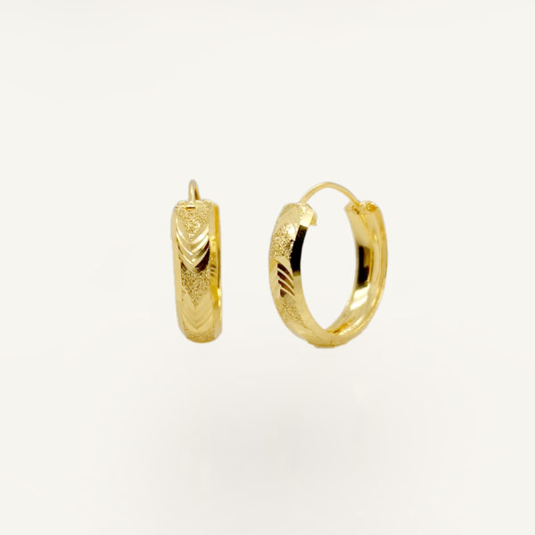 22K Gold Hollow Lata Earring