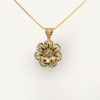 22K Gold Two Tone Design Pendant