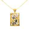 22K Gold Two Tone Design Pendant