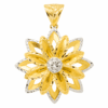 22K Gold Two Tone Design Pendant