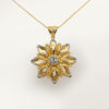 22K Gold Two Tone Design Pendant