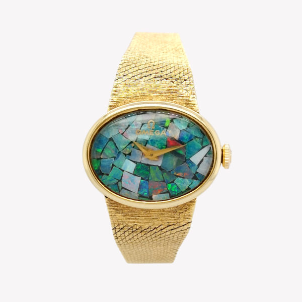 14K Yellow Gold Omega Opal Vintage Ladies