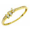 20K Yellow Gold Diamond Bangle
