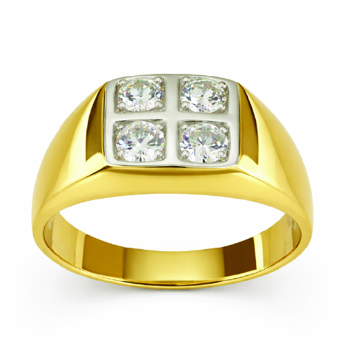 18K Yellow Gold Diamond Ring
