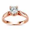 18K Rose Gold 4 Claw Diamond Ring Destinee