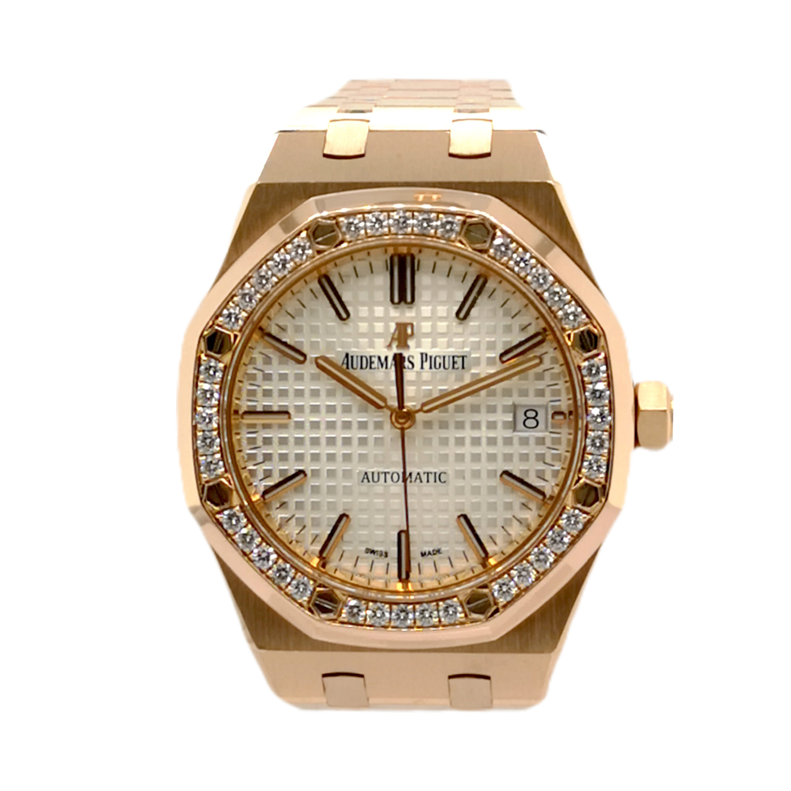 18K Rose Gold Audemars Piguet Royal Oak Diamond