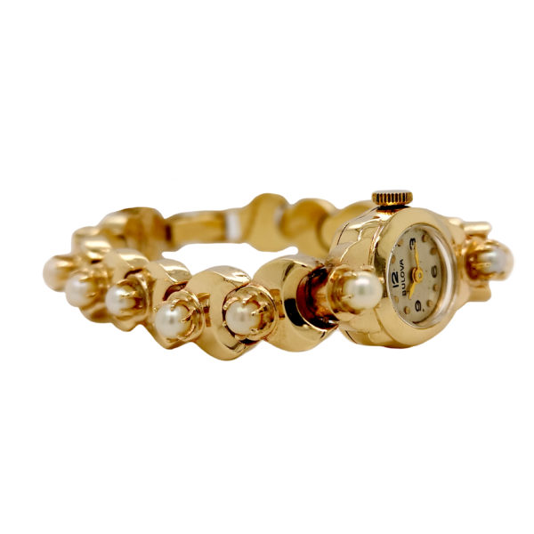 14K Yellow Gold Bulova Left View