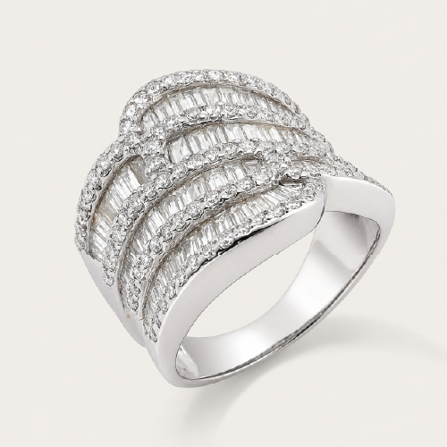 18K White Gold Diamond Ring