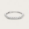 10K White Gold Diamond Bangle