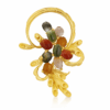 850 Yellow Gold Colour Jade Brooch
