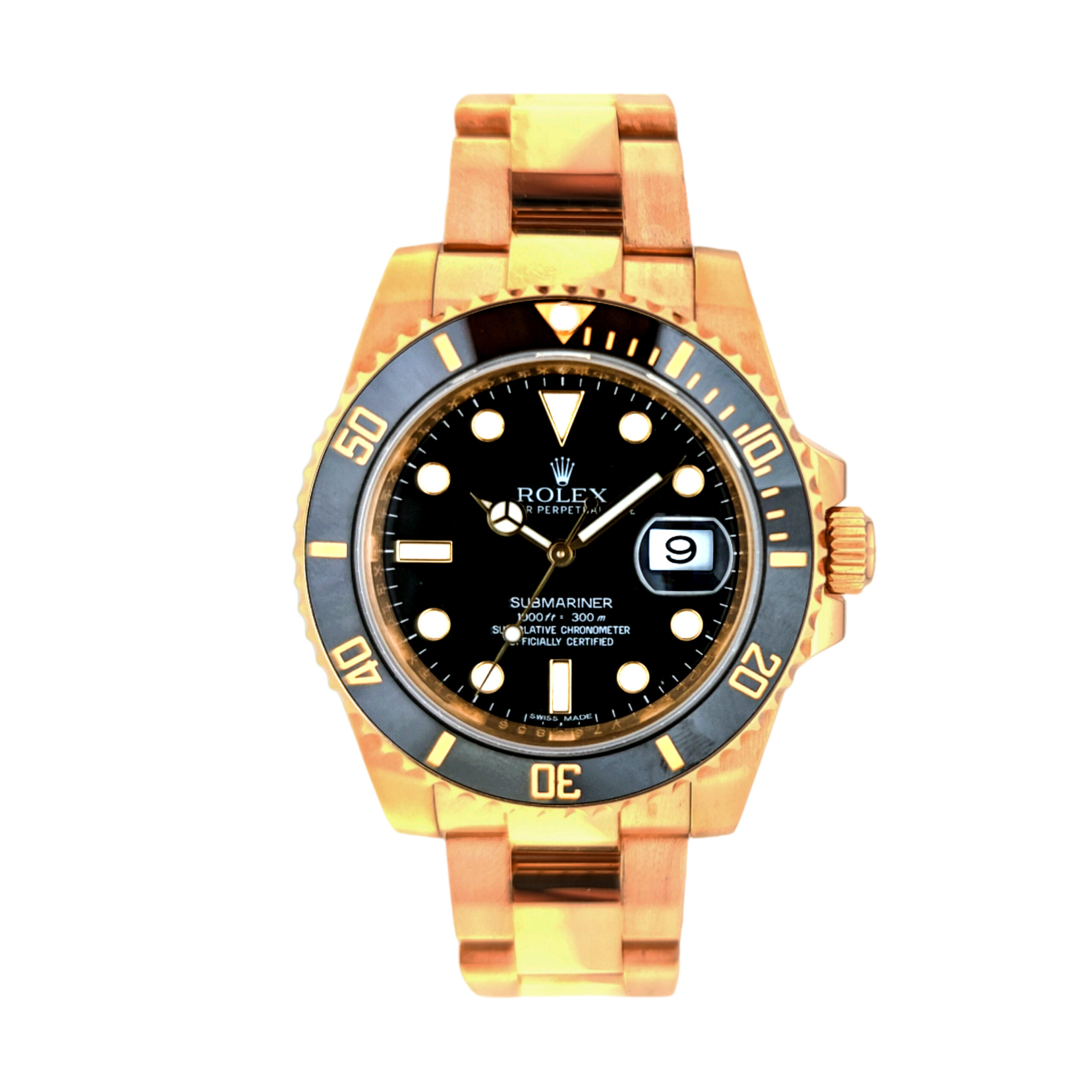 18K Yellow Gold Rolex Submariner 116618
