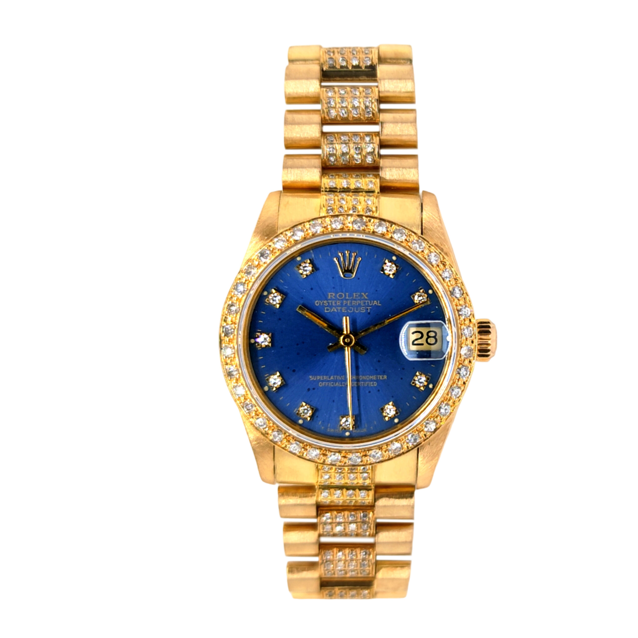 18K Yellow Gold Rolex Datejust 31 Diamond 68278