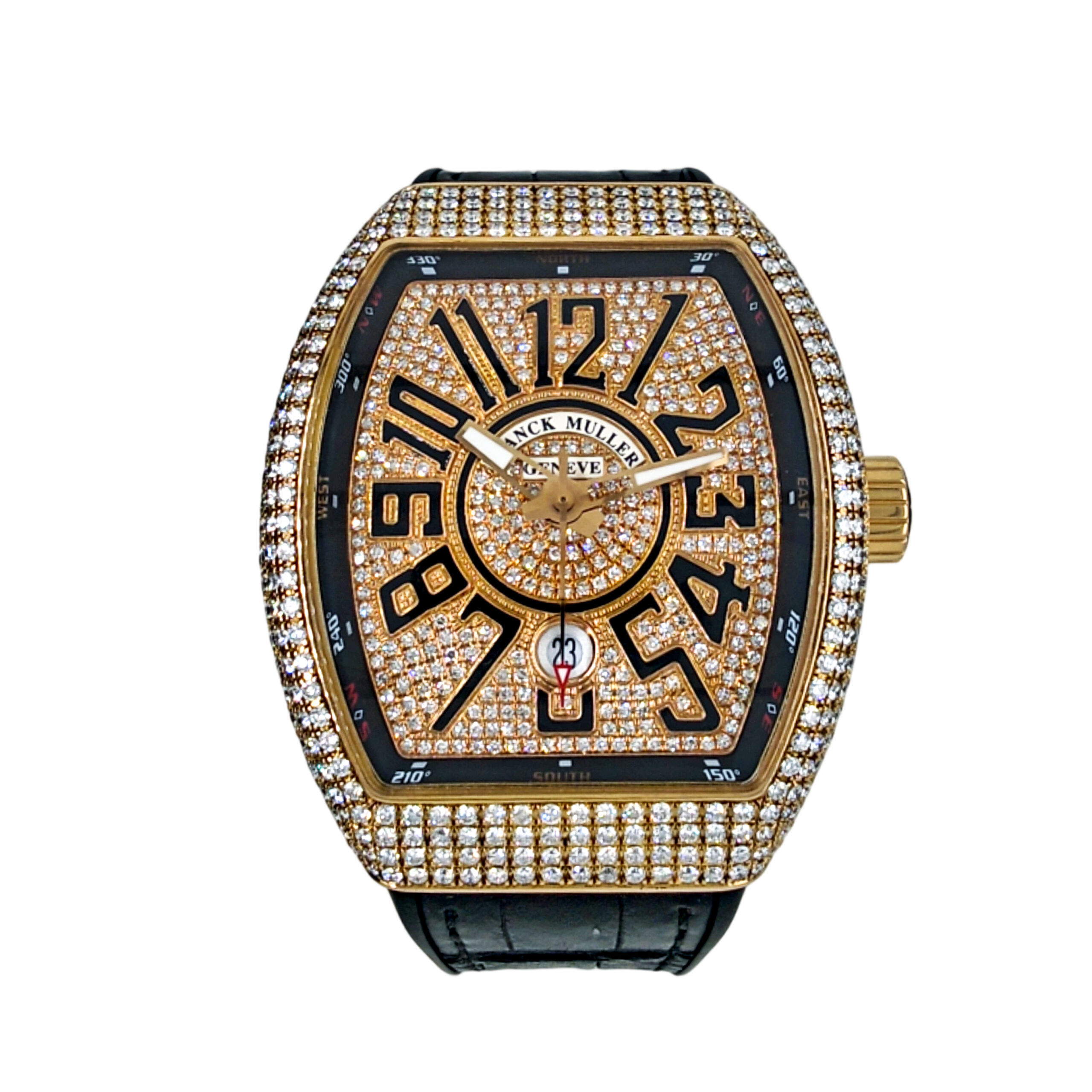 18K Rose Gold Franck Muller Vanguard Diamond