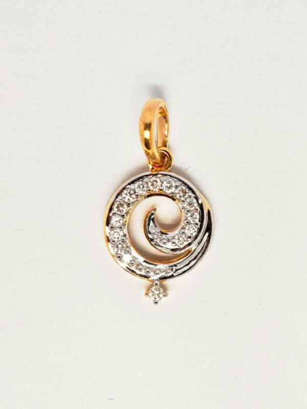 750 Yellow Gold Diamond Pendant 2 Tone