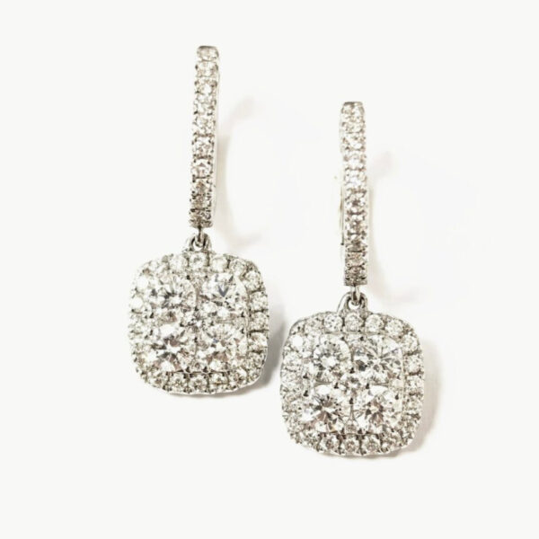 750 White Gold Diamond Earring
