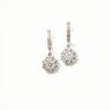 585 White Gold Diamond & Cubic Zirconia Dangling Earring