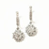 585 White Gold Diamond & Cubic Zirconia Dangling Earring