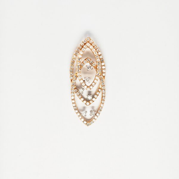 750 Rose Gold Diamond Pendant 2 Tone