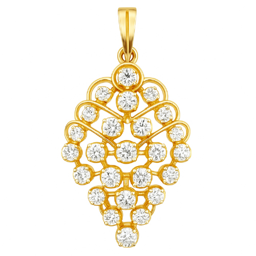 18K Yellow Gold Diamond Pendant