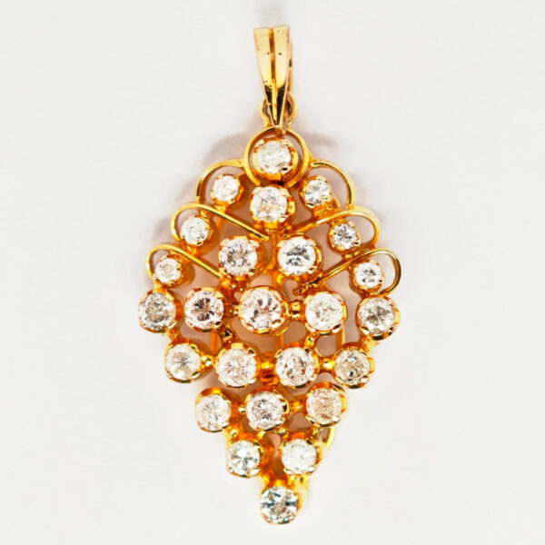 750 Yellow Gold Diamond Pendant
