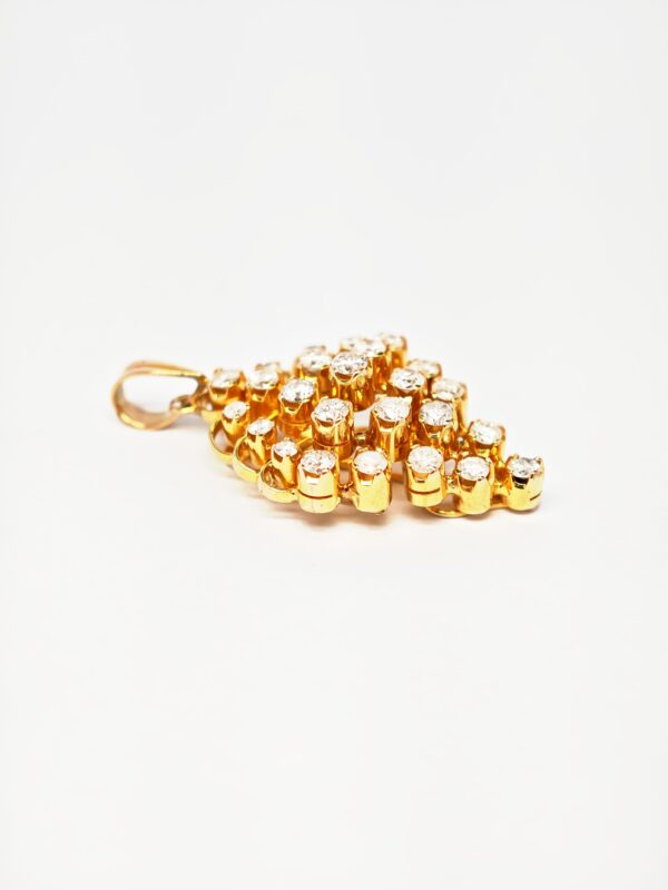 750 Yellow Gold Diamond Pendant - Image 2