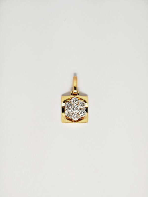 750 Yellow Gold Diamond Pendant 2 Tone