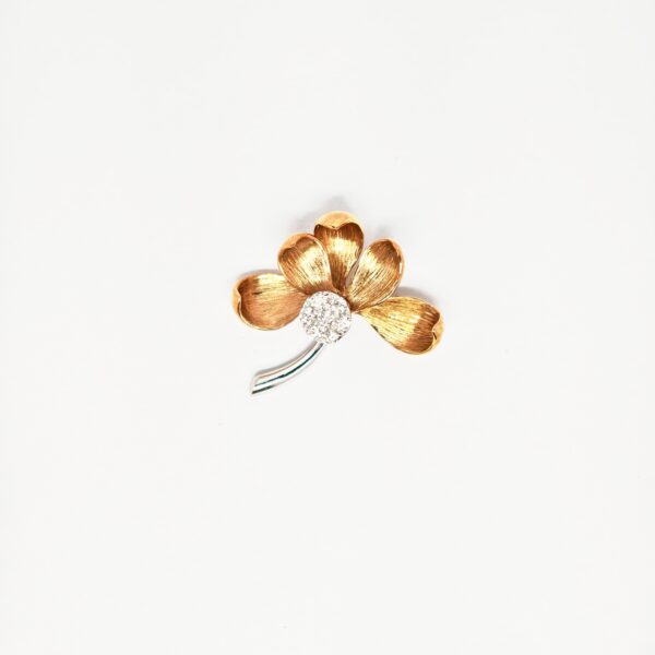 750 Rose/White Gold Diamond Pendant
