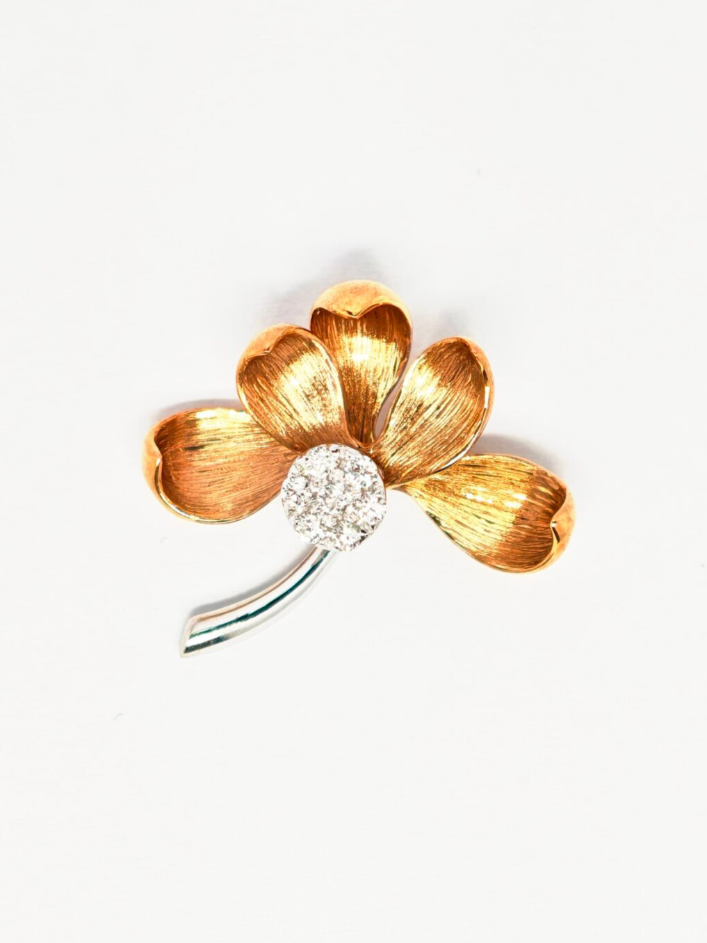 750 Rose/White Gold Diamond Pendant