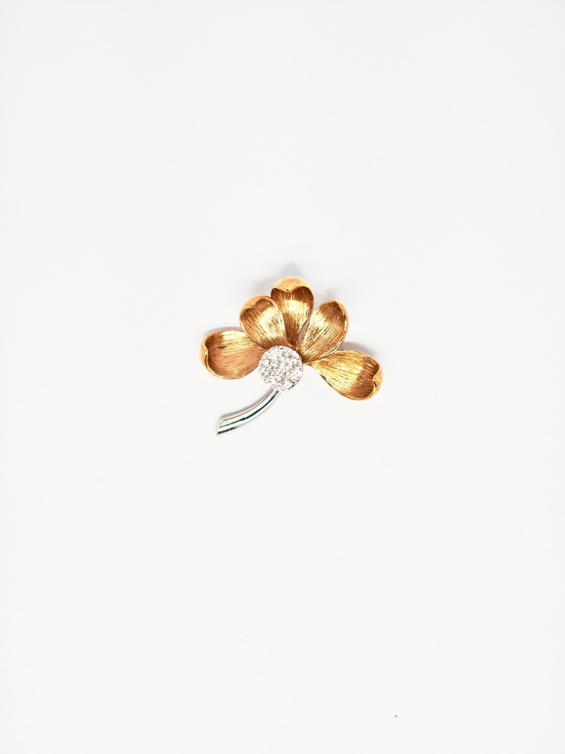 750 Rose/White Gold Diamond Pendant